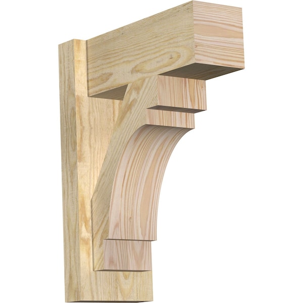 Ekena Millwork Merced Block Rough Sawn Outlooker, Douglas Fir, 6"W x 14"D x 18"H OUT06X14X18MRC05RDF - main